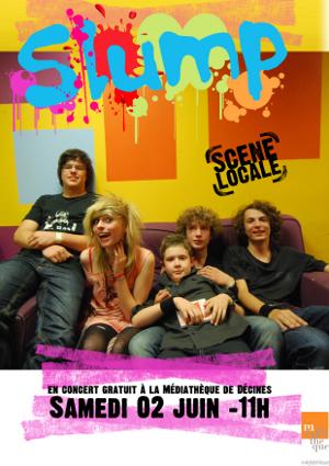 Slump affiche web 2 juin, 11h   Concert rock à Décines : Slump !